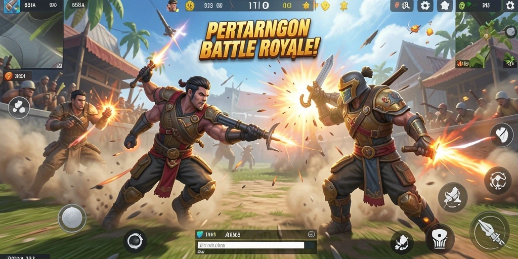 Screenshot dari gameplay seru 898A Battle Royale.
