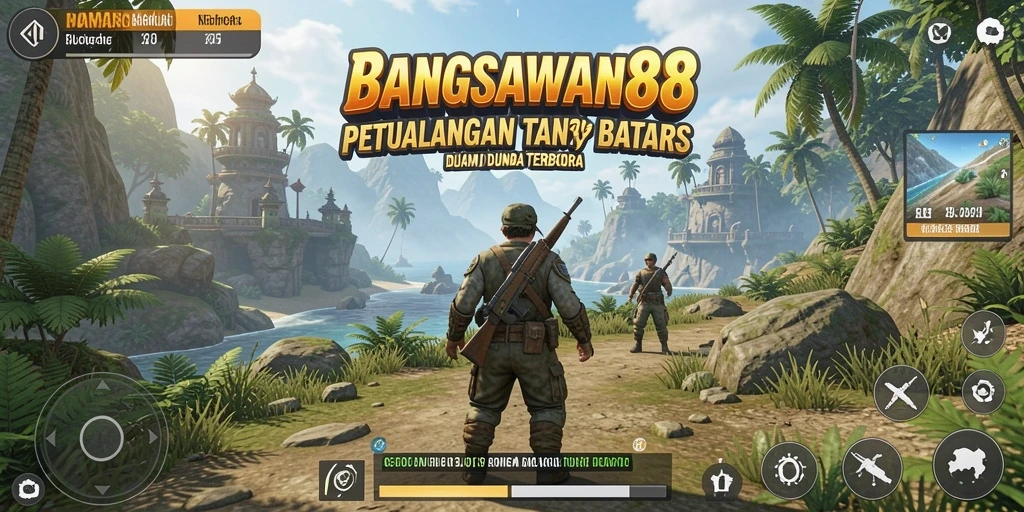 Screenshot menunjukkan pemain menjelajahi dunia terbuka di BANGSAWAN88.
