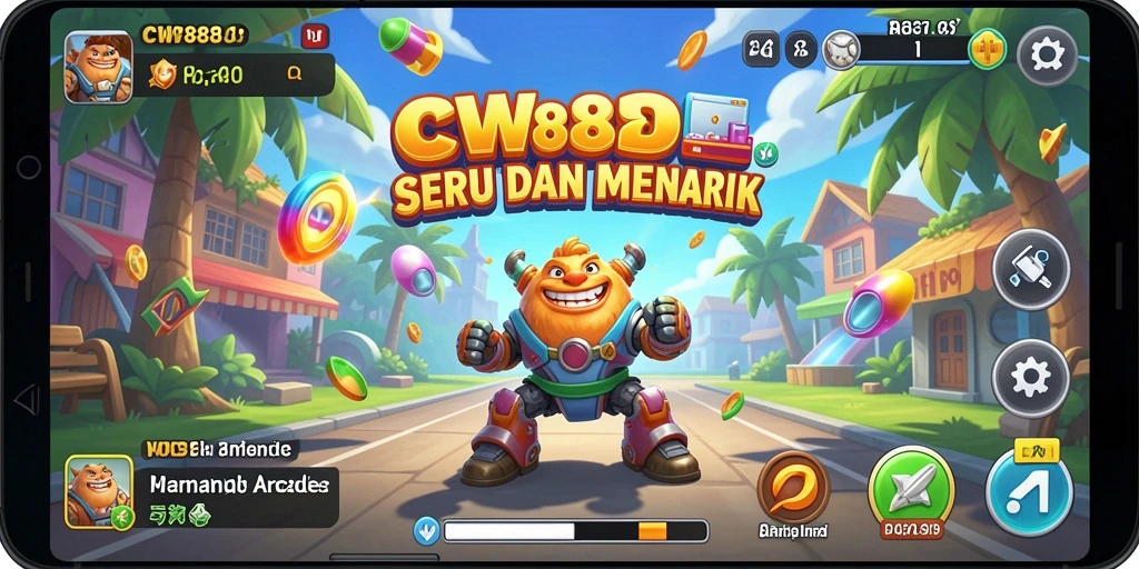 Screenshot utama CW8888 menampilkan gameplay Arcade yang menegangkan.