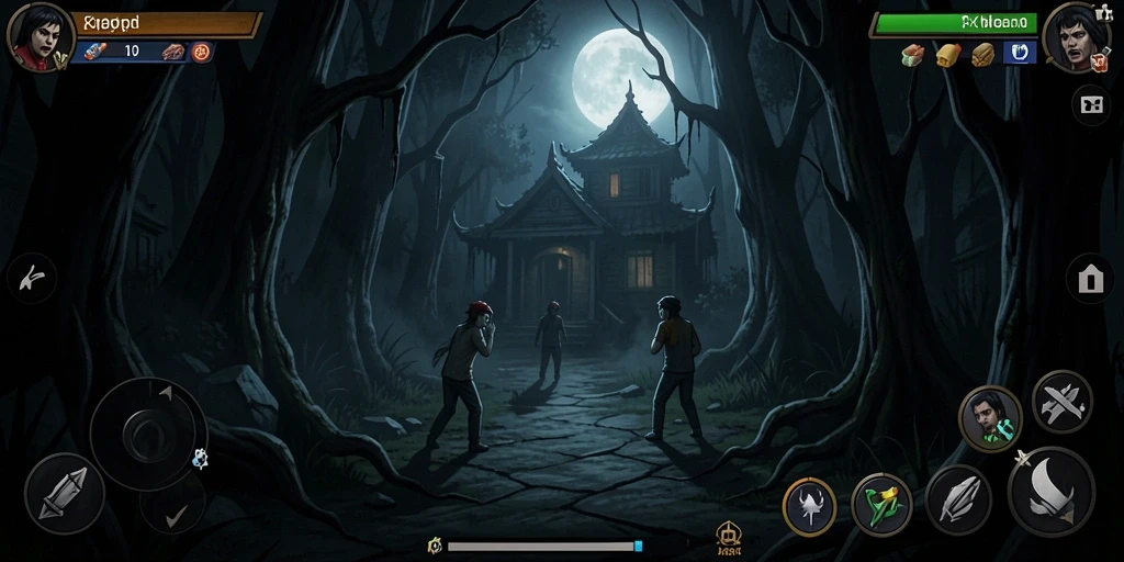 Tangkapan layar dari gameplay Horror yang mendebarkan.