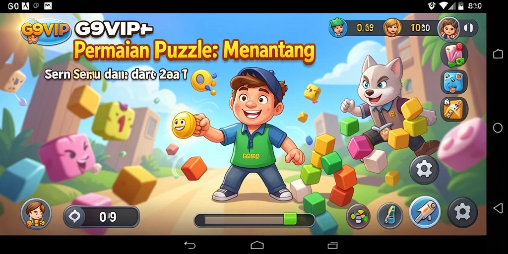 Tampilan gameplay G9VIP dengan tantangan Puzzle yang seru.