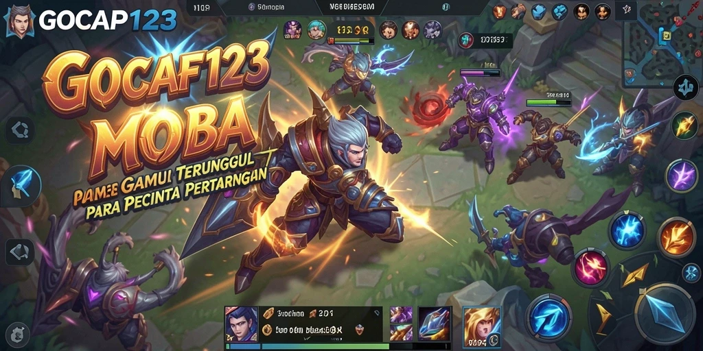 Screenshot gameplay GOCAP123 yang menunjukkan pertempuran tim yang mendebarkan.