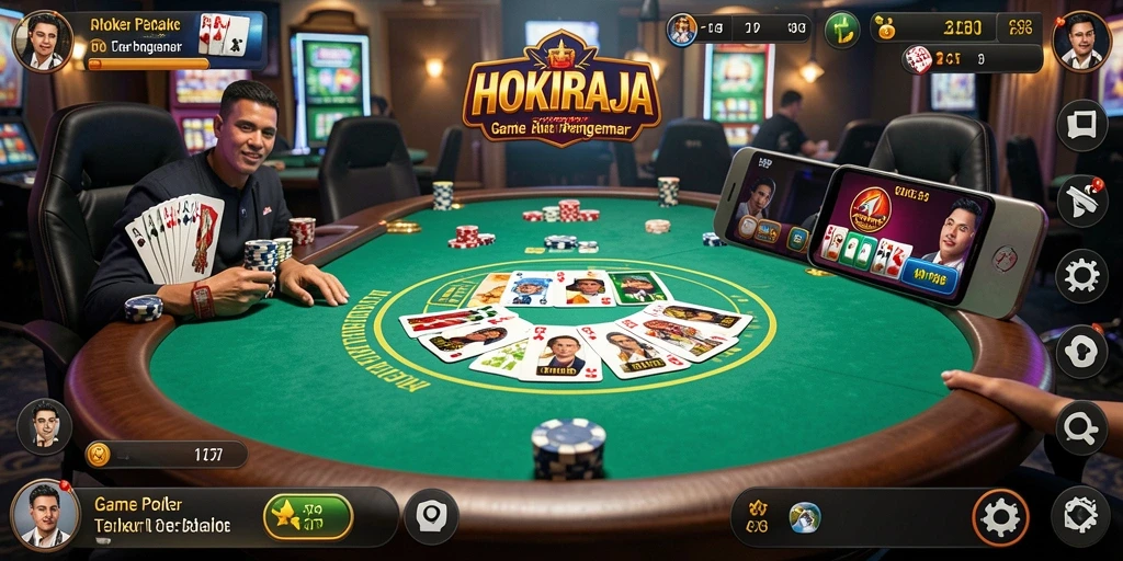 Tangkapan layar yang menampilkan gameplay seru dari HOKIRAJA.