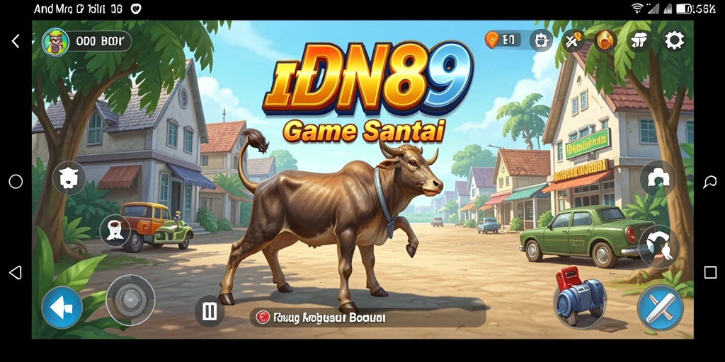 Layar utama IDN89 menampilkan momen seru gameplay dengan grafis menarik.