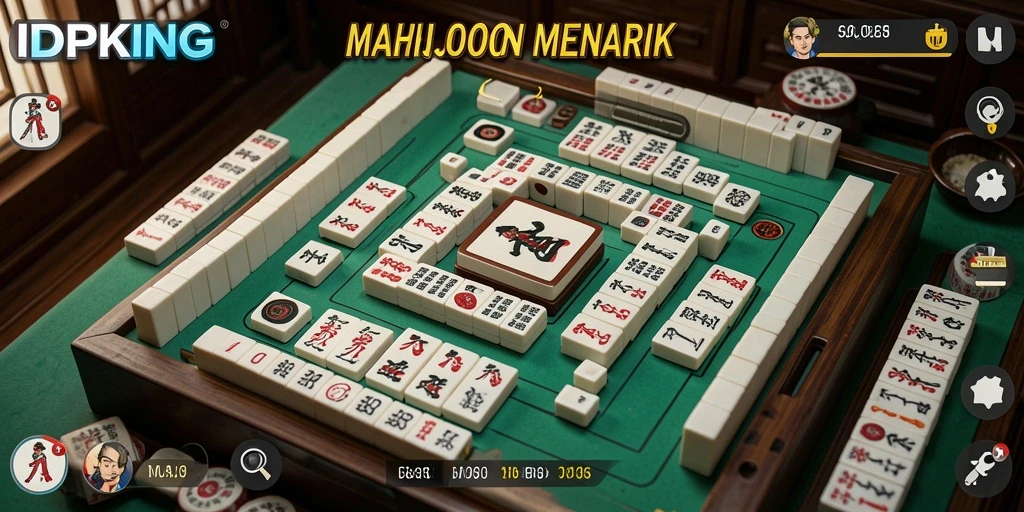 Screenshot gameplay IDPKING menunjukkan aksi seru permainan Mahjong.