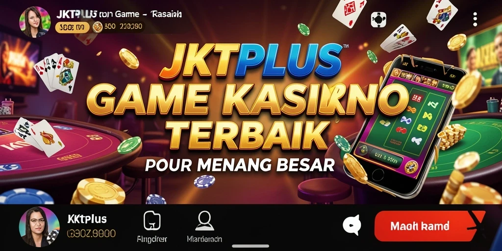 Tampilan gameplay JKTPLUS dengan berbagai pilihan permainan Kasino.