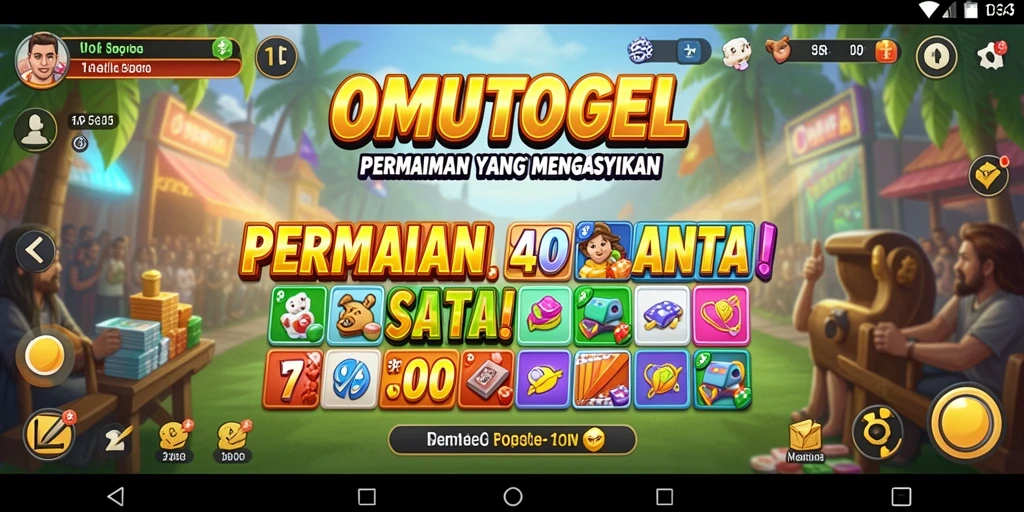 Tampilan gameplay menarik dari OMUTOGEL dengan level yang bervariasi.