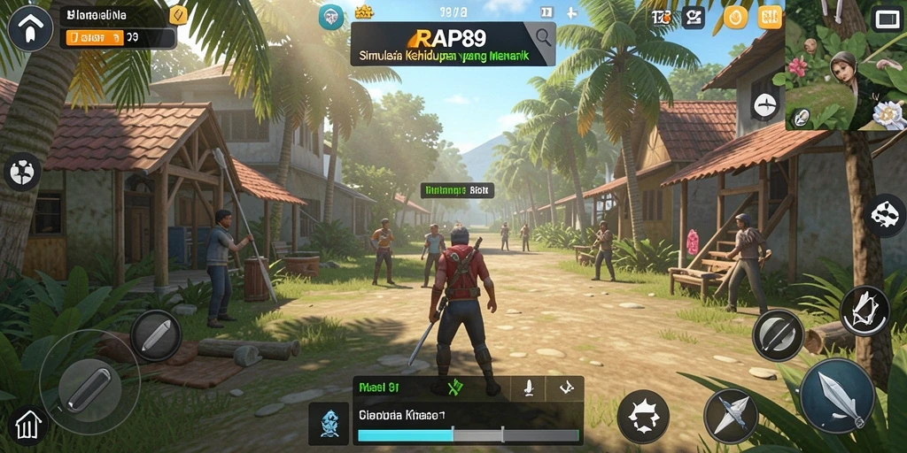 Tangkapan layar utama menampilkan gameplay mendalam di RAP89.