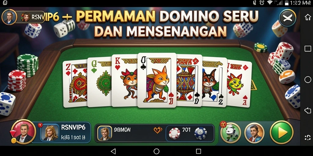 Tampilan gameplay menarik di RSNVIP6 saat bermain Domino.