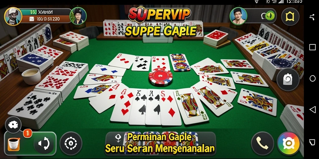 Tampilan screenshot gameplay seru dalam SUPERVIP Gaple.