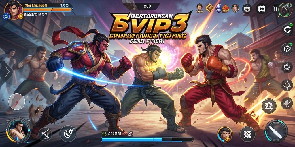 Tampilan gameplay SVIP3 menunjukkan aksi pertarungan yang mendebarkan dan karakter yang dinamis.